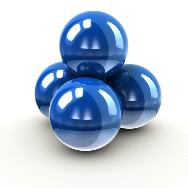 Pile of balls on white — Stock Photo, Image