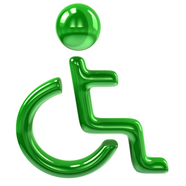 Handicap icon of disabled person — Stock Photo, Image