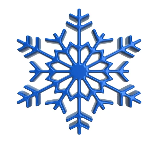Sněhová vločka ikona na bílém pozadí — Stock fotografie