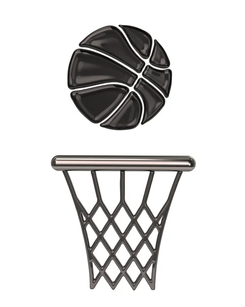 Icona pallone da basket — Foto Stock