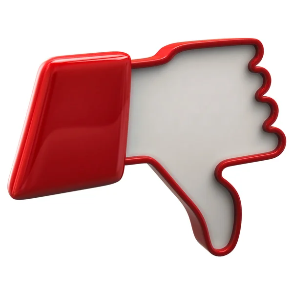 Red thumb down icon — Stock Photo, Image