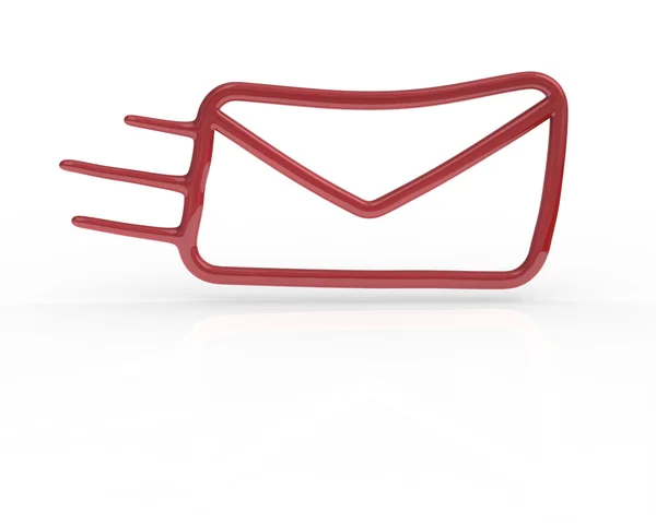 Red fast mail icon — Stock Photo, Image