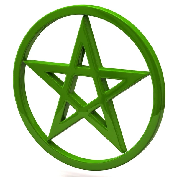 Pentagram sign on white background — Stock Photo, Image