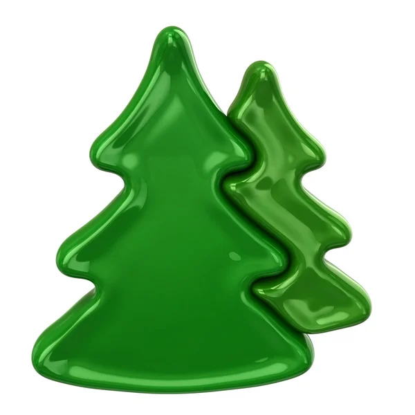 Icona degli alberi di Natale — Foto Stock