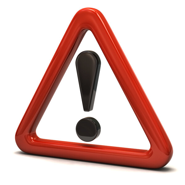 Exclamation sign in red triangle