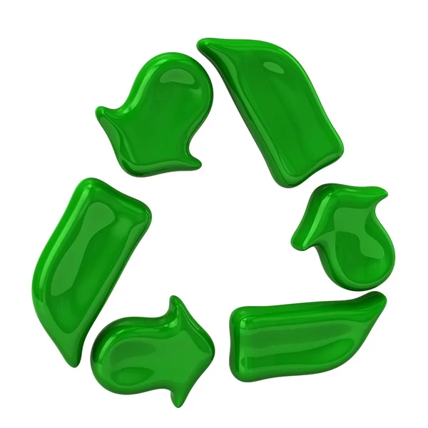 Πράσινο ανακύκλωσης εικονίδιο — Φωτογραφία Αρχείου