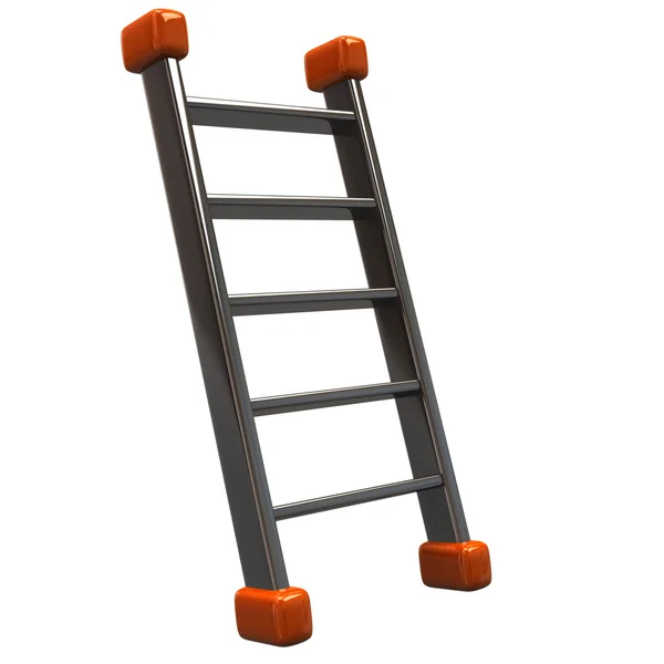 Metalen ladder op wit — Stockfoto