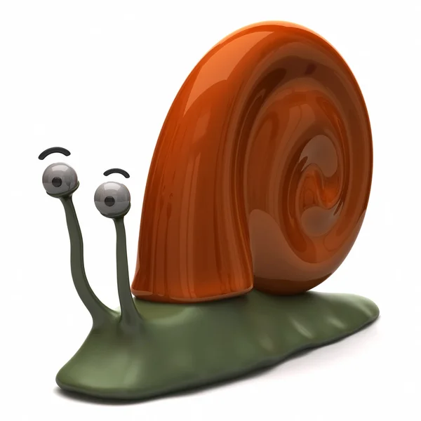 Illustration of orange snail — Stock Photo, Image