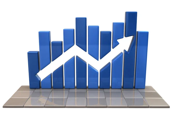 Bunte Wirtschaftsgrafik — Stockfoto