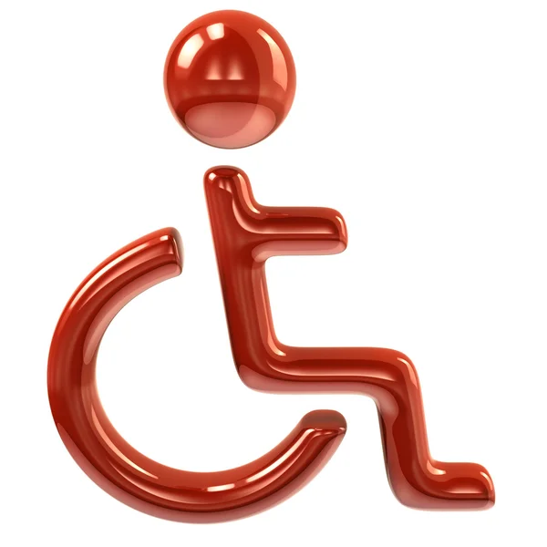 Handicap icon of disabled person — Stock Photo, Image