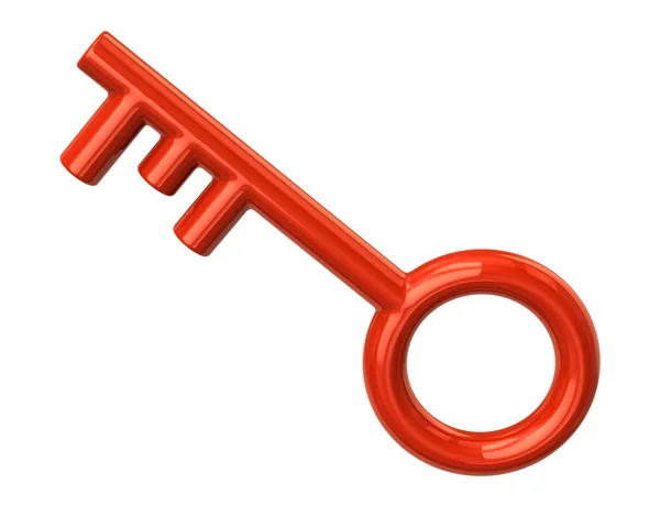 Orange key  on white — Stock Photo, Image