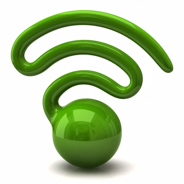 Значок Wifi на белом — стоковое фото