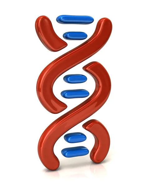 Значок Dna на белом — стоковое фото