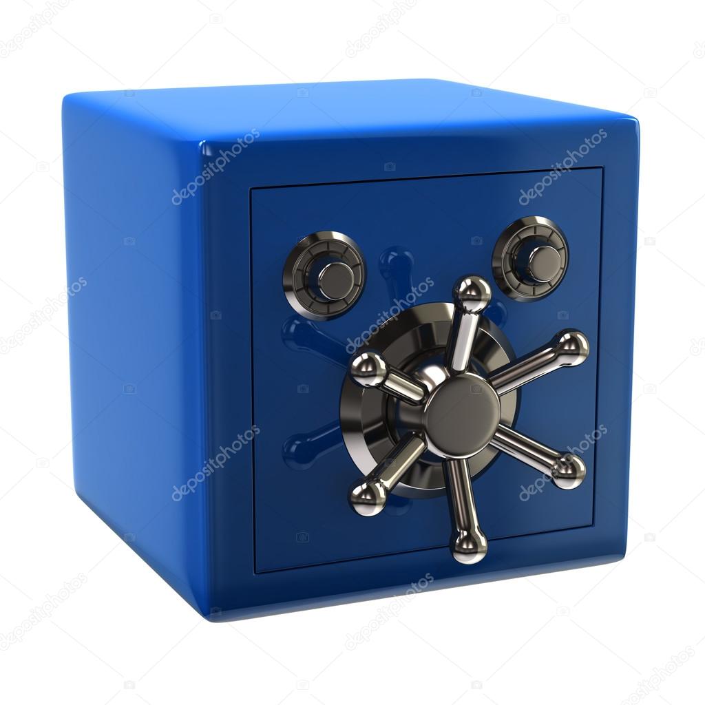 Security safe on white