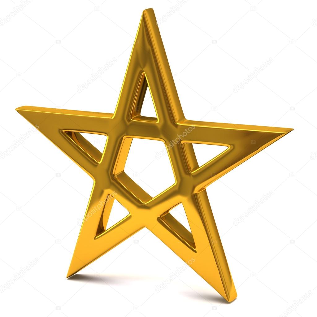 Five-pointed golden star