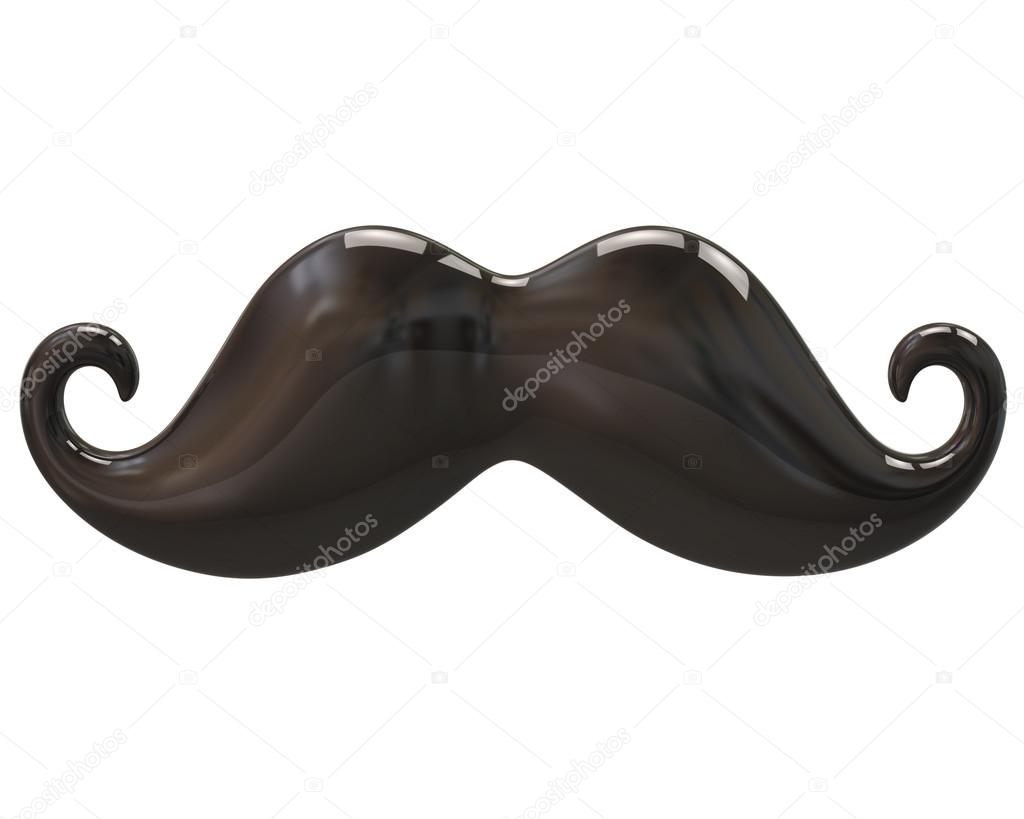 Mustache isolated on white