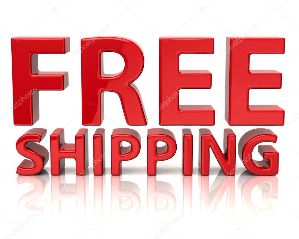 Red free shipping icon