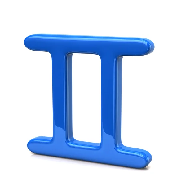 Blue gemini zodiac sign — Stock Photo, Image