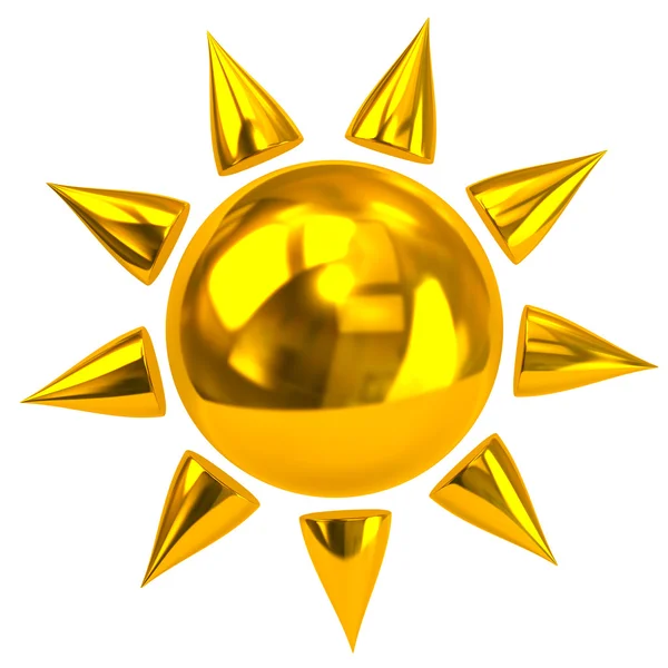 Gouden zon pictogram — Stockfoto