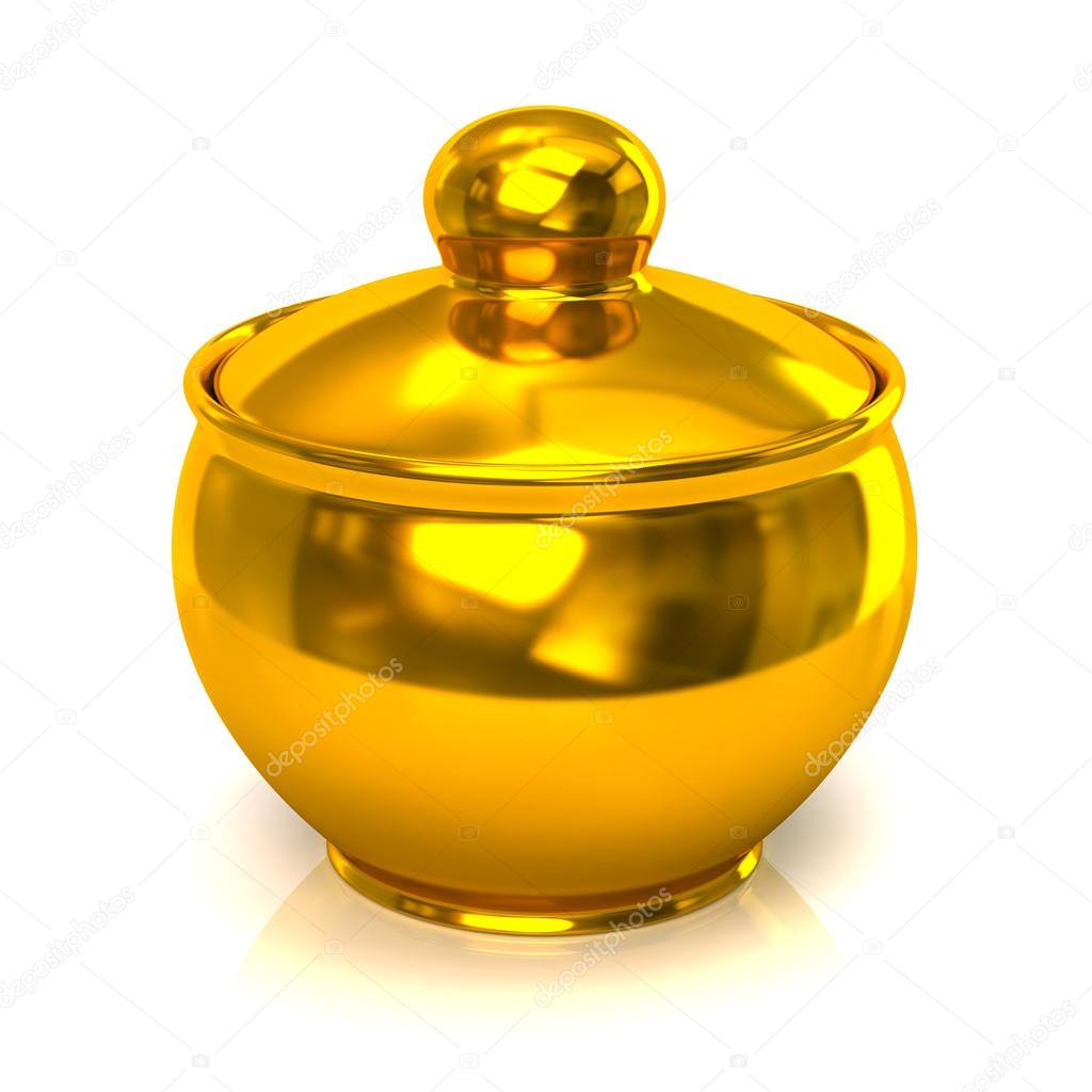  Golden pot  isolated  Stock Photo  valdum 72611385