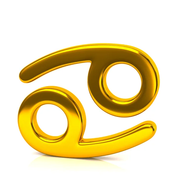 Znak zodiaku rak złoty — Zdjęcie stockowe