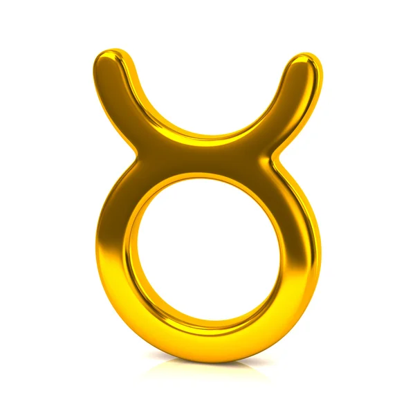 Golden taurus zodiac sign — Stock Photo, Image