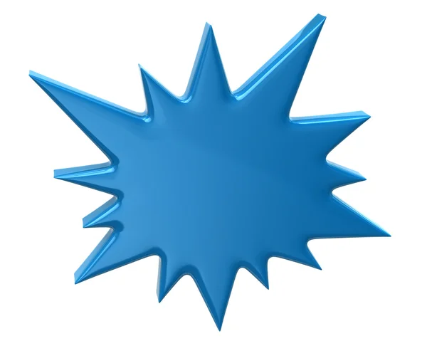 Blue bursting star icon — Stock Photo, Image