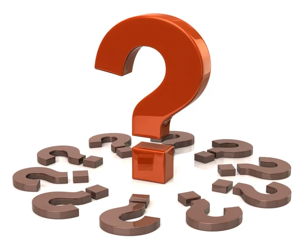 Question mark and small question marks — Stock Photo, Image