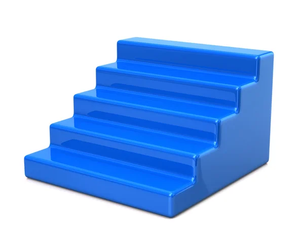 Ícone de escadas azul — Fotografia de Stock