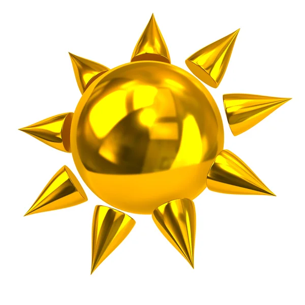 Gouden zon pictogram — Stockfoto