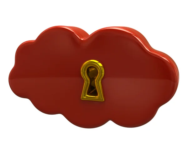 Piros felhő a golden kulcslyuk — Stock Fotó