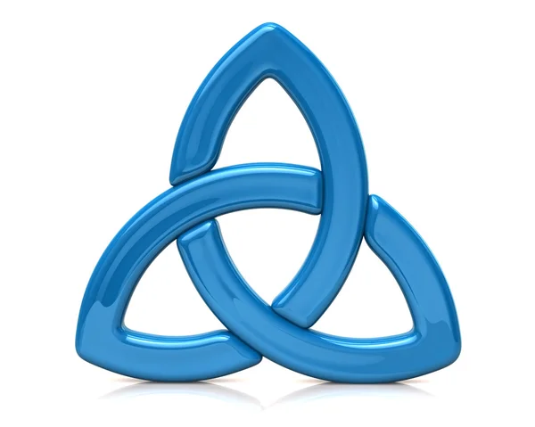 Segno di triquetra celtica blu — Foto Stock