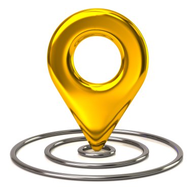 Golden you are here icon