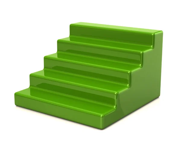 Grön trappa ikonen — Stockfoto