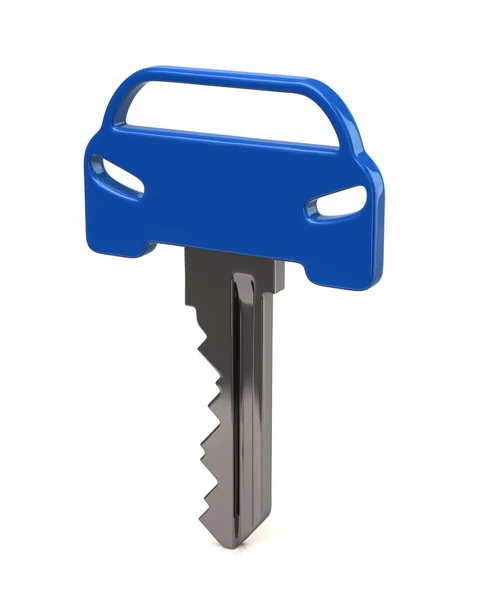 Blå bilnyckel — Stockfoto