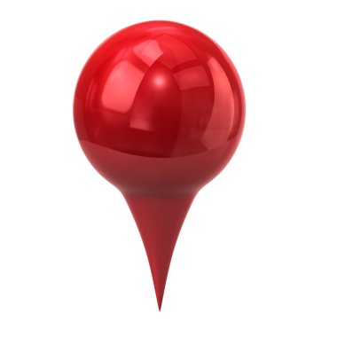 Kırmızı harita işareti, harita PIN