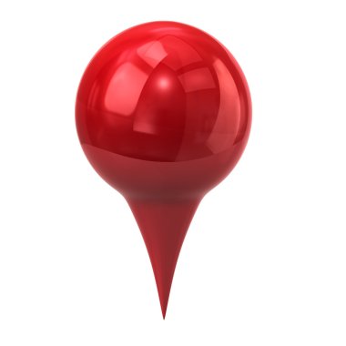 red map marker, map pin clipart