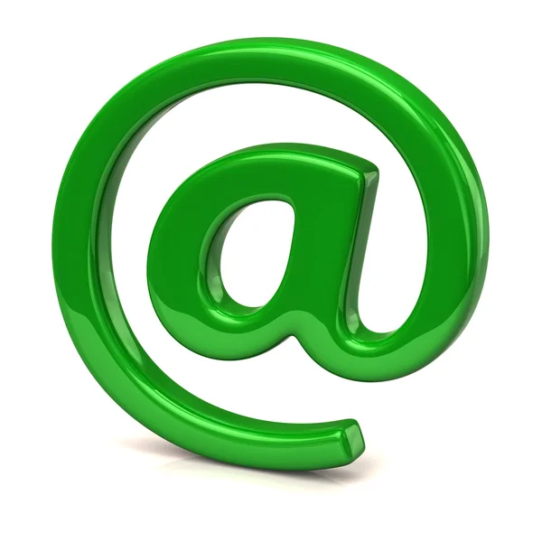 Green e-mail symbol — Stock Photo, Image