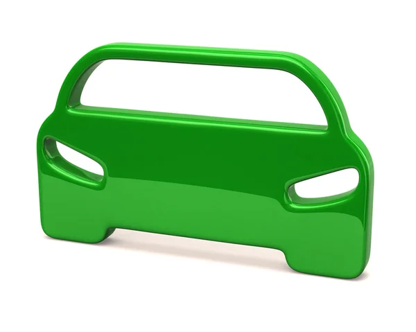 Ikona zelené auto — Stock fotografie