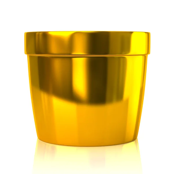 Golden flower pot — Stock Photo, Image