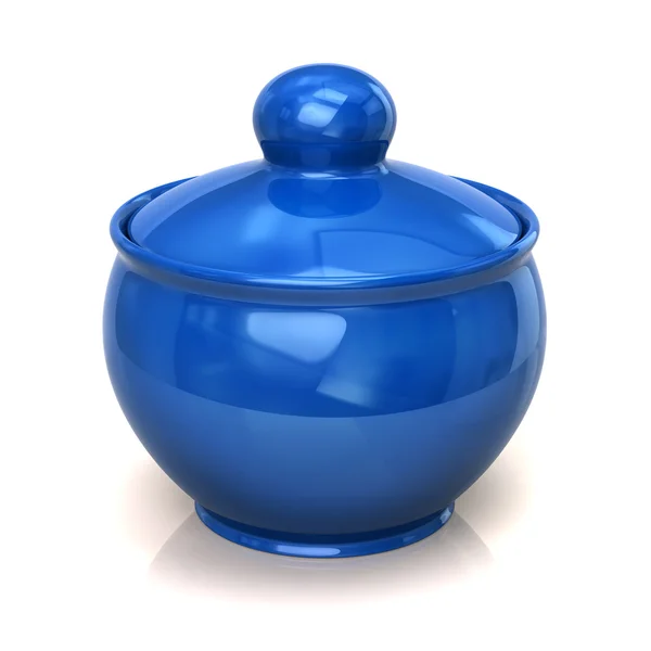 Blue clay pot — Stock Photo, Image