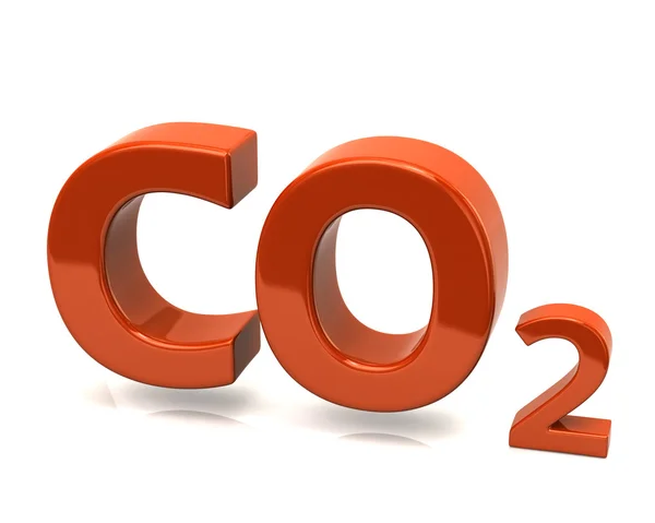 Icono de dióxido de carbono naranja — Foto de Stock