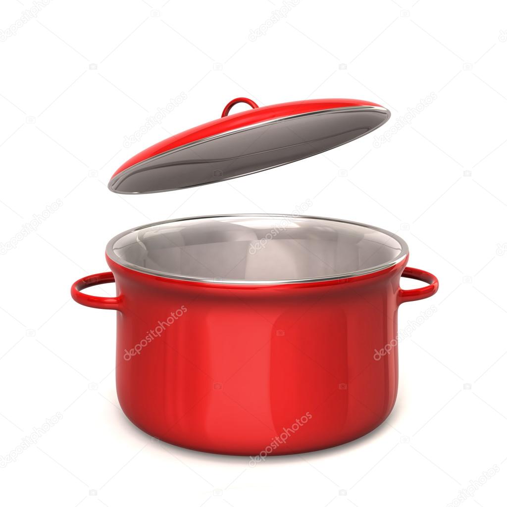 Red cooking pot Stock Photo by ©valdum 80935326