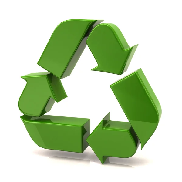 Groen recycle pijlen — Stockfoto
