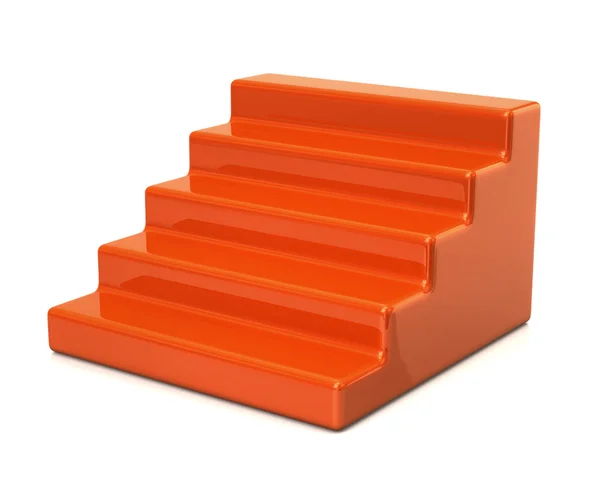 Orange staircase icon — Stock fotografie