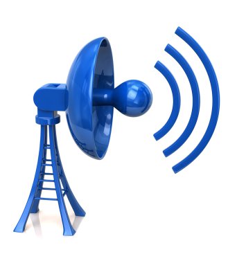 blue technology satellite dish antenna