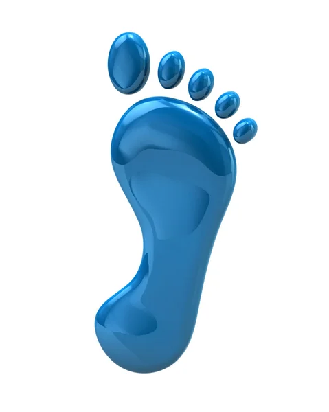 Blue footprint — Stock Photo, Image