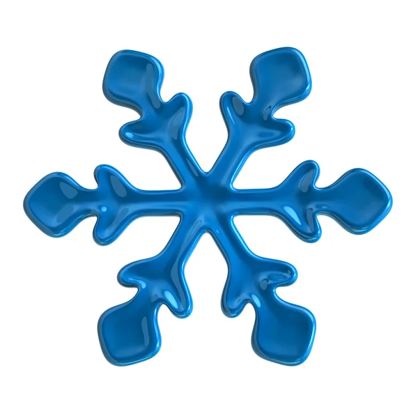 Blauwe snawfloke pictogram — Stockfoto