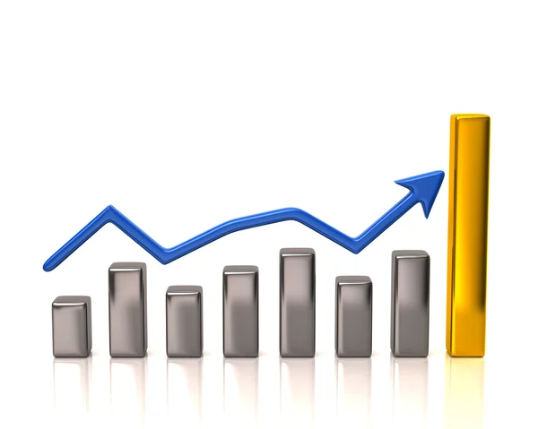Business graph and chart — Stock Photo, Image