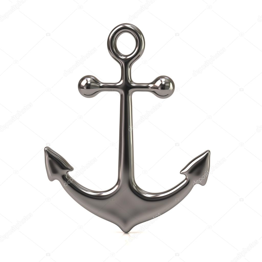 Silver anchor icon